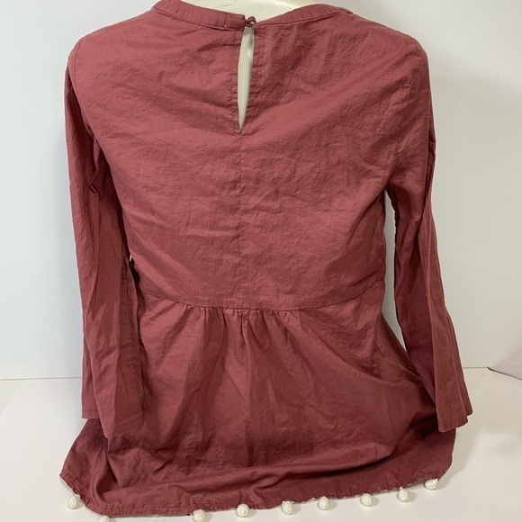 Umgee Boho Style Blouse with Pom Poms - Picture 7 of 7